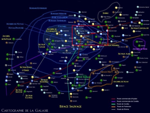 Карта Галактики Звездных войн