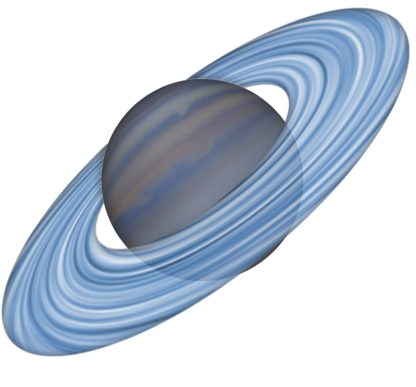 Уран Планета на белом фоне