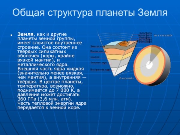 Строение планеты земля
