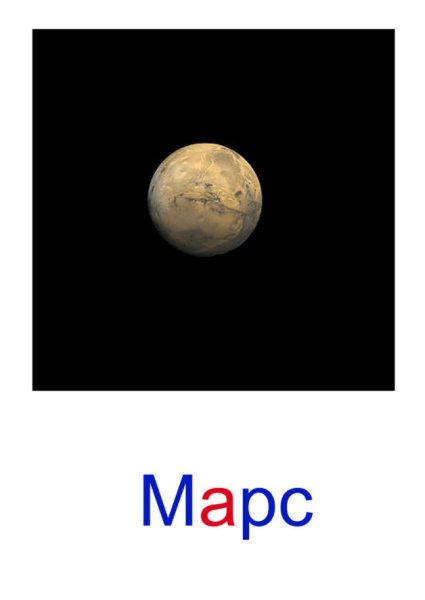 Карточки планет для детей