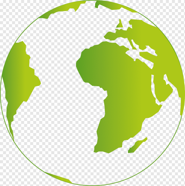 Земной шар с зелеными материками