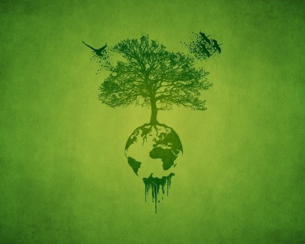 Планета с деревьями