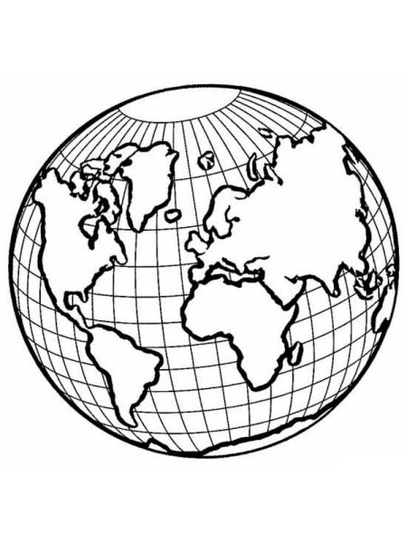 Земля раскраска для детей