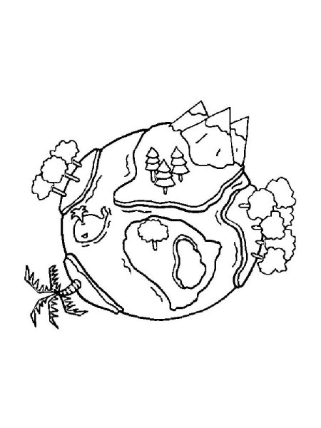 Земля раскраска для детей