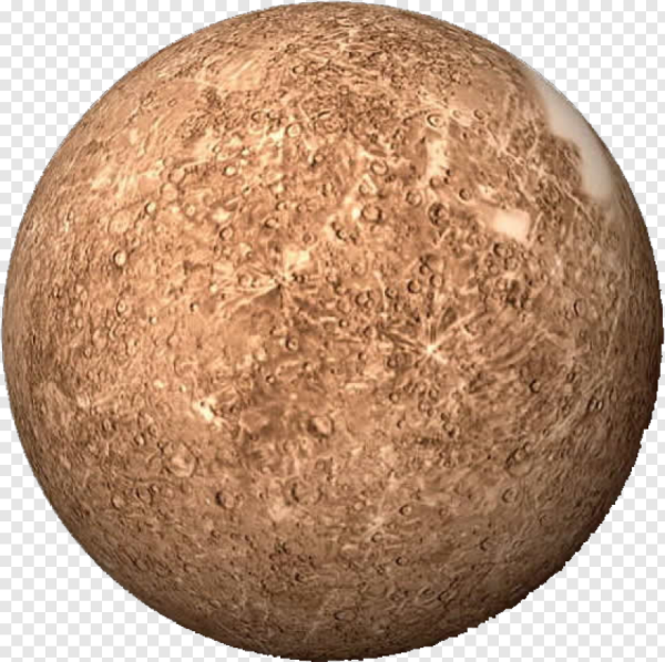 Планета Меркурий на Светлом фоне