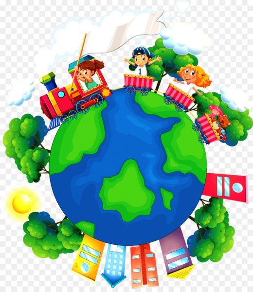 Дети на земном шаре вектор