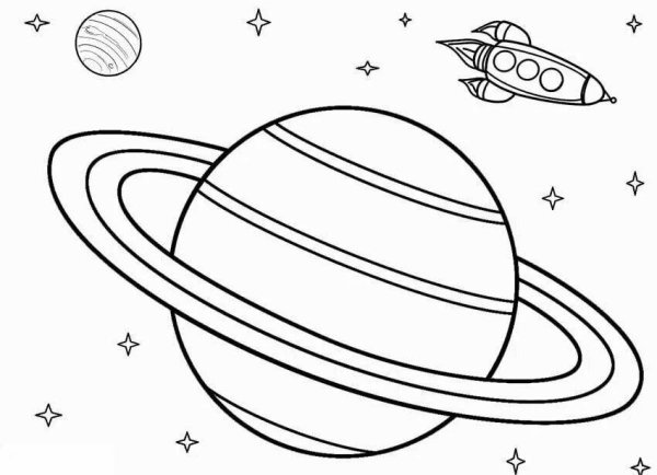 Планеты солнечной системы раскраска Сатурн