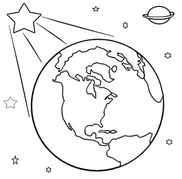 Земля раскраска для детей
