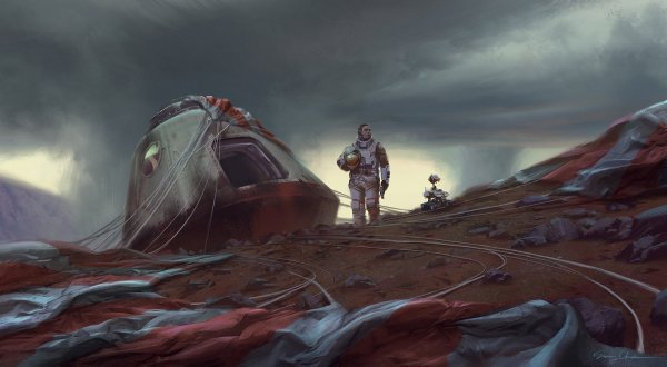 Астронавт на другой планете