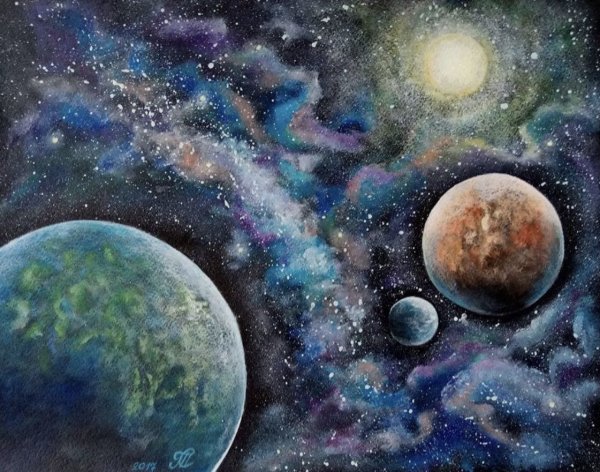 Планеты живопись