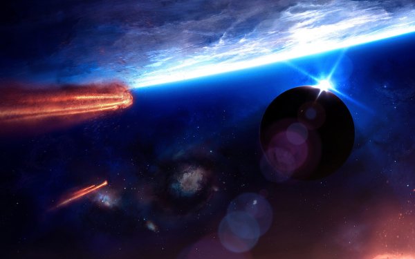 Комета в космосе