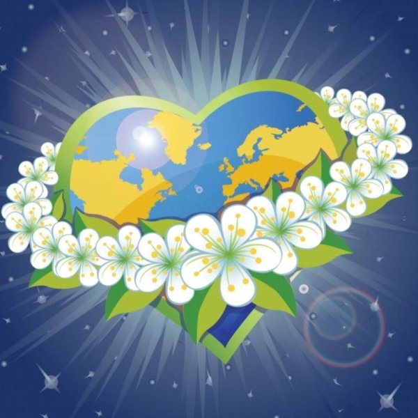 Земной шар в цветах