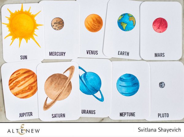 Солнечная система карточки для детей