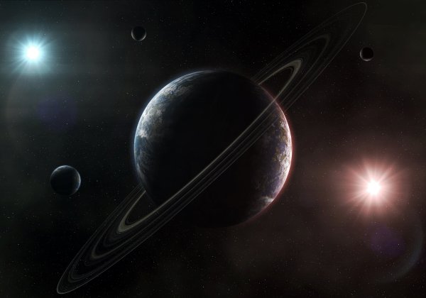 Космос Планета с кольцами