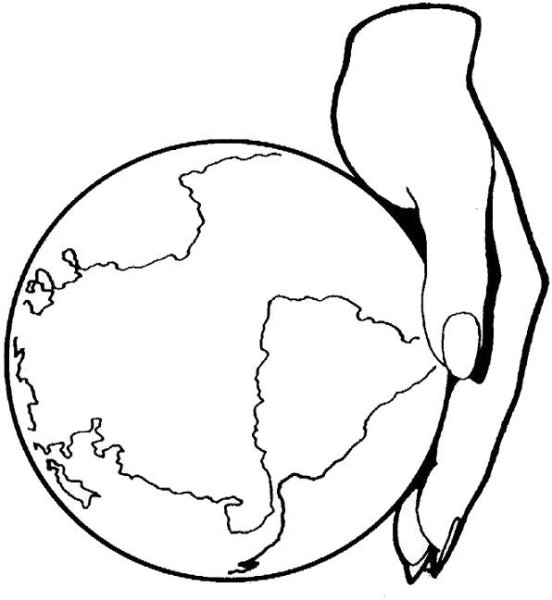 Раскраска земной шар для малышей