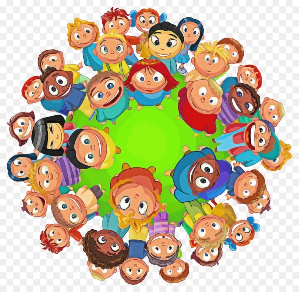 Много мультяшных детей