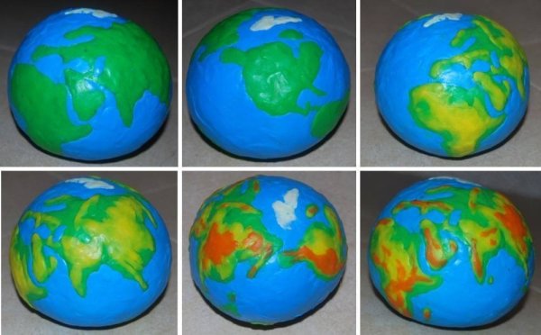 Как сделать модель Земли из пластилина?