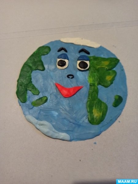 Планета земля пластилстилинография