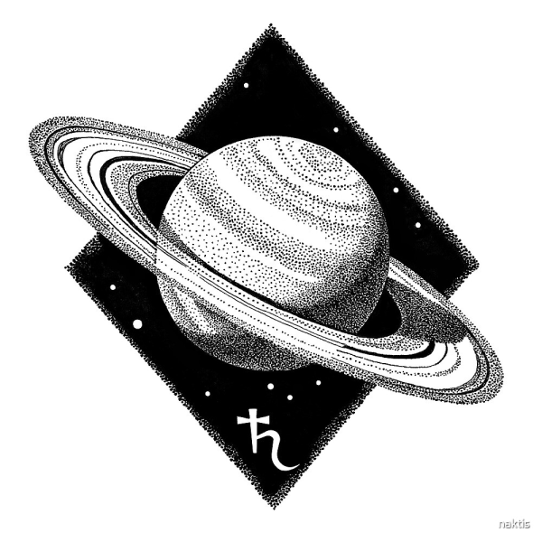 Эскизы тату планеты Сатурн
