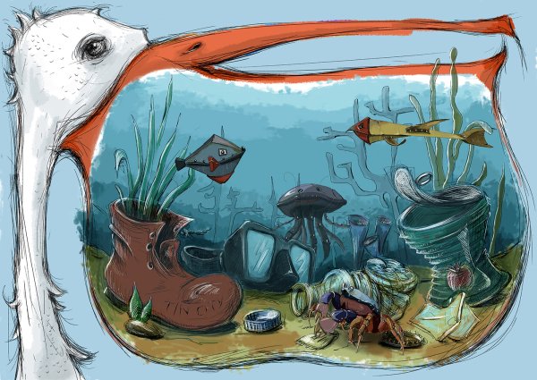 Рисунок на тему загрязнение воды