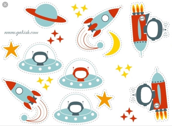 Заготовки для аппликации космос