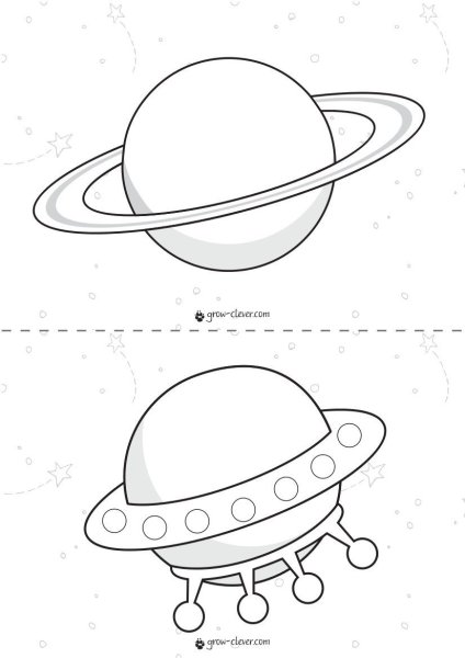 Летающая тарелка раскраска