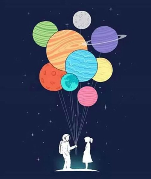 Рисунки космоса для срисовки