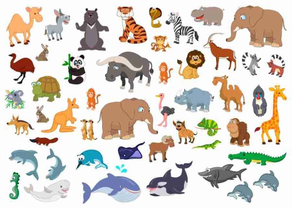 Фетр с рисунком животные