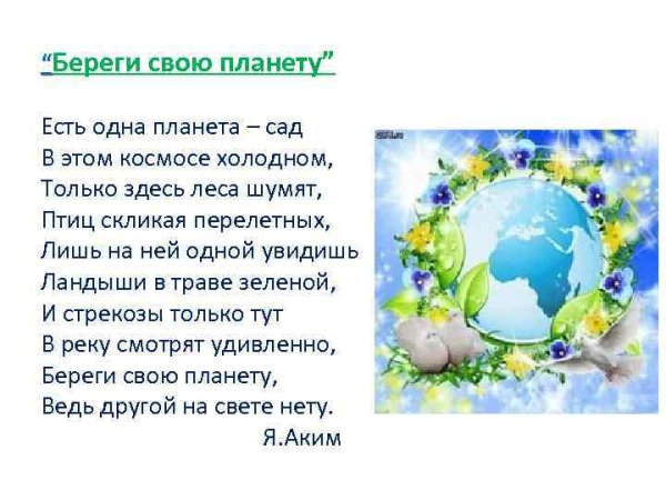 Стих берегите землю берегите