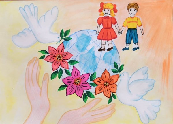 Рисунок на тему Дружба