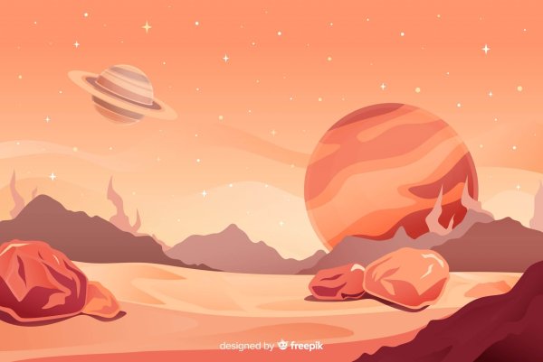 Планета Марс мультяшная