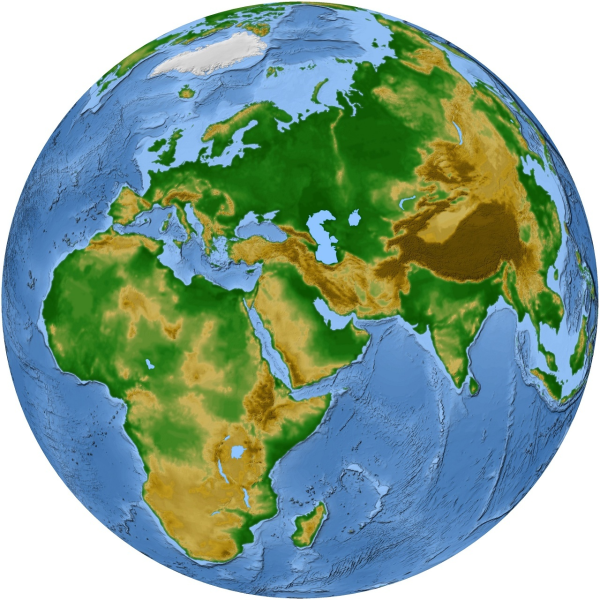 Глобус земли для 1 класса Евразия