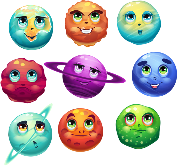 Планеты мультяшные