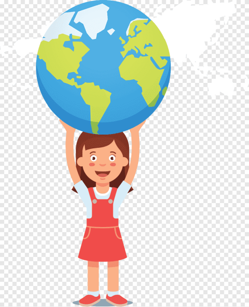 Мальчик держит в руках земной шар