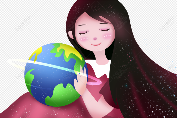 Девочка и земной шар