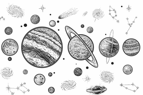 Тату планеты эскизы