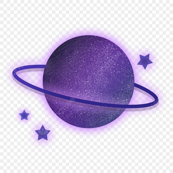 Планета Сатурн фиолетовый