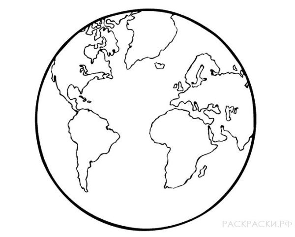 Земля раскраска для детей