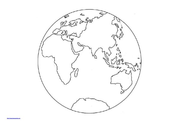 Карта полушарий раскраска для детей