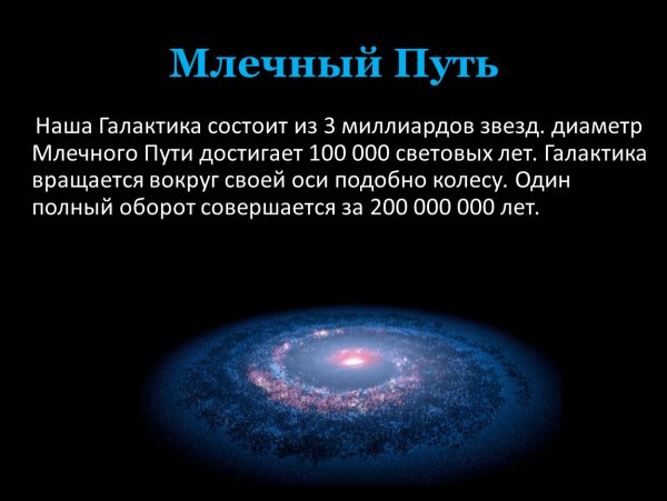 Галактика Млечный путь 4 рукава