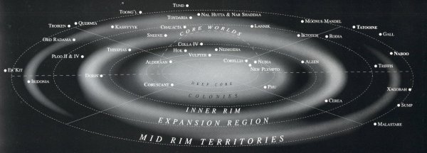 Карта Галактики Звездных войн канон