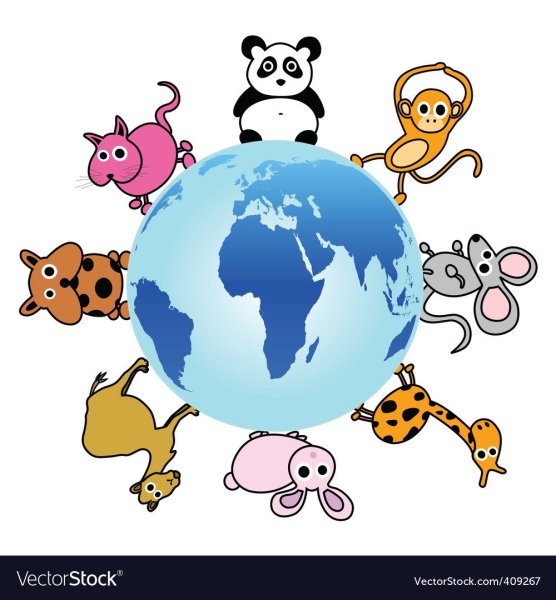 Животные на земном шаре