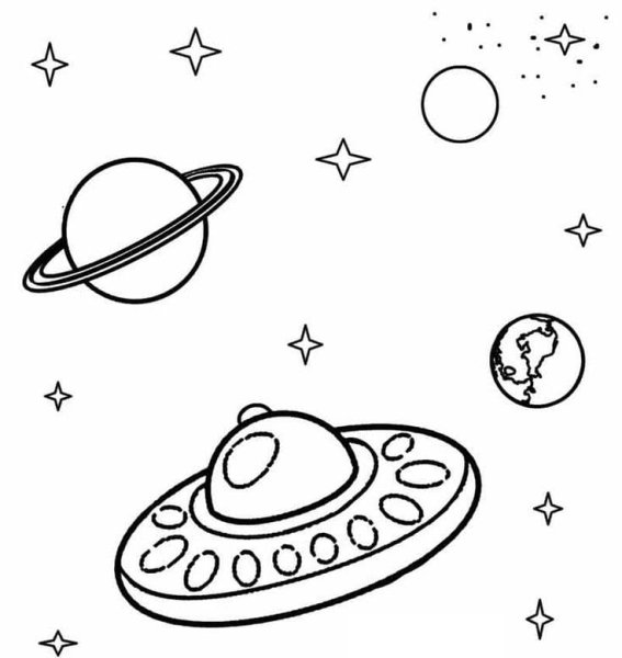 Планеты разукрашки для детей
