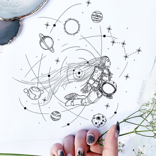 Тату планеты эскизы