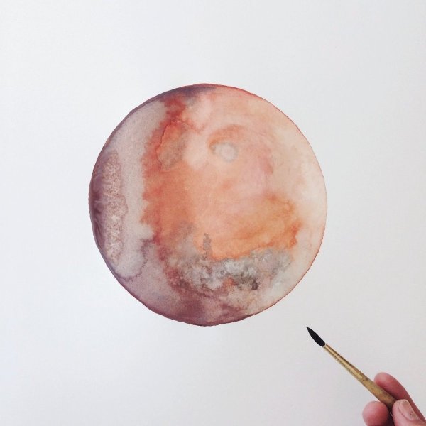 Планеты акварелью