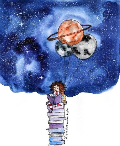 Планеты акварелью