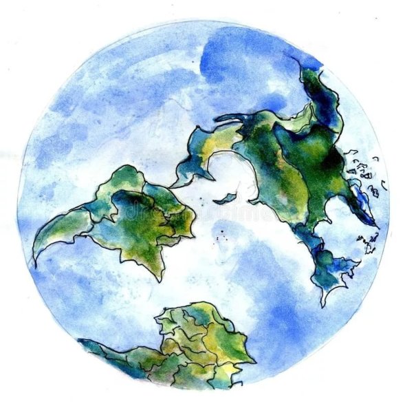 Планета земля акварелью