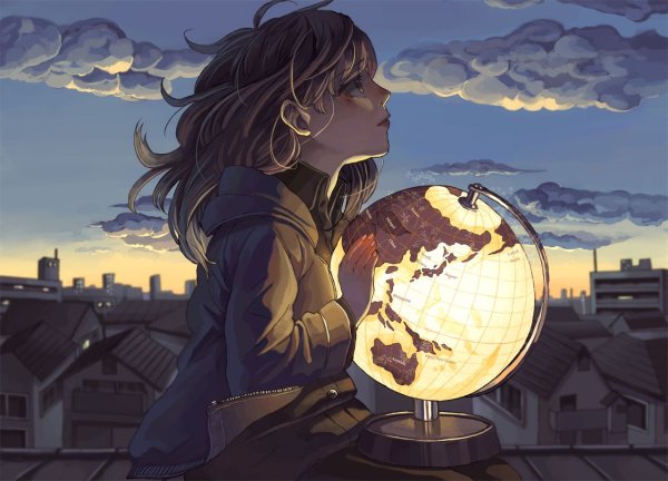 Девочка с глобусом