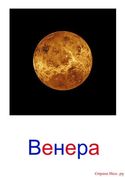 Планеты карточки для детей