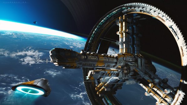 Космическая станция Sci-Fi Art